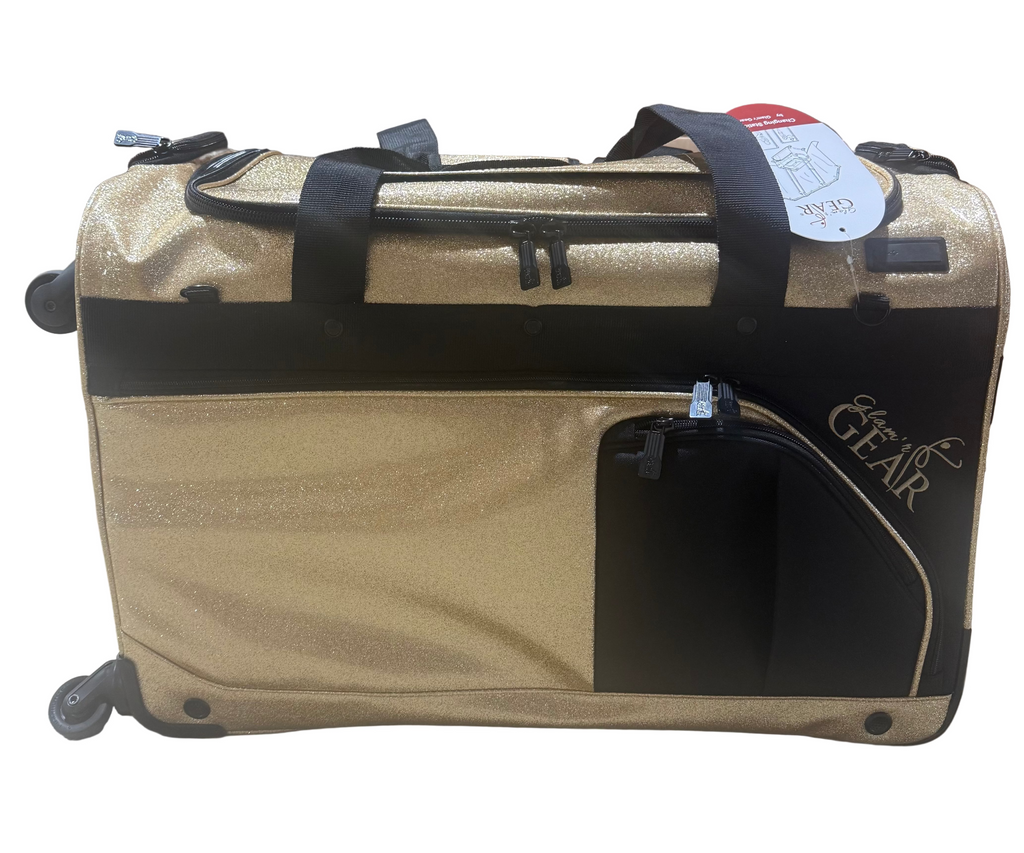 Glam'r Gear® Mobile Changing Station™ Dance Duffel Bag with Built-In uHide® Rack - Glamr Gear