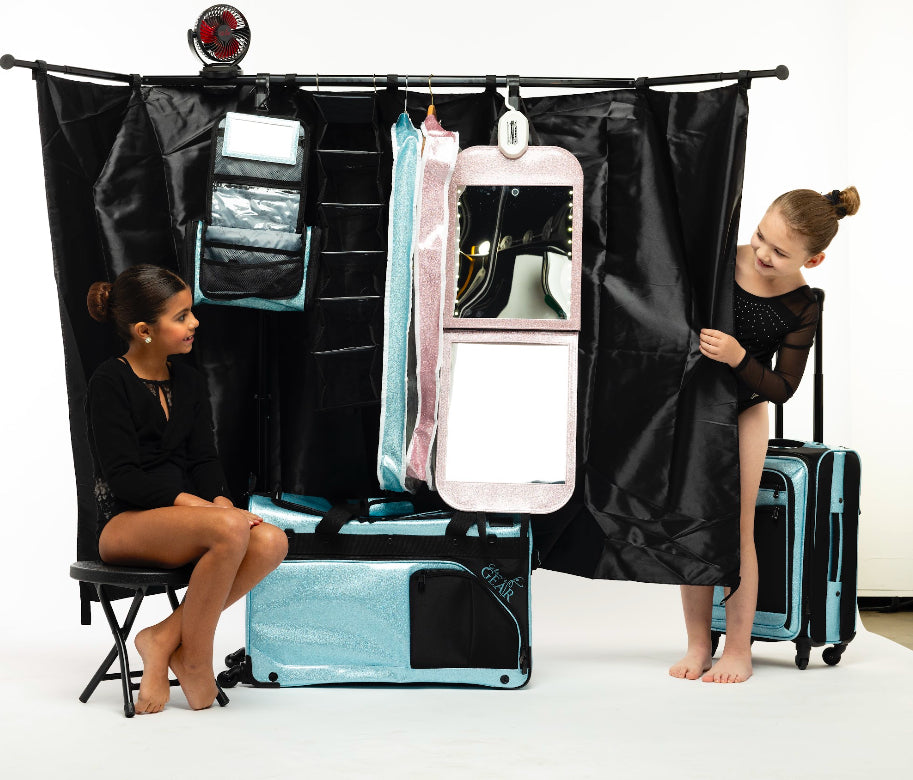 Glam'r Gear® Best 4-Wheel Dance Bag with Rack & Changing Booth– Glamr Gear