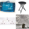 Accessory Bundle (Stool w/cover, Cosmetics Bag, Transparent Long Garment Bag, and 3 Metal Hangers) - Glamr Gear