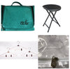 Accessory Bundle (Stool w/cover, Cosmetics Bag, Transparent Long Garment Bag, and 3 Metal Hangers) - Glamr Gear