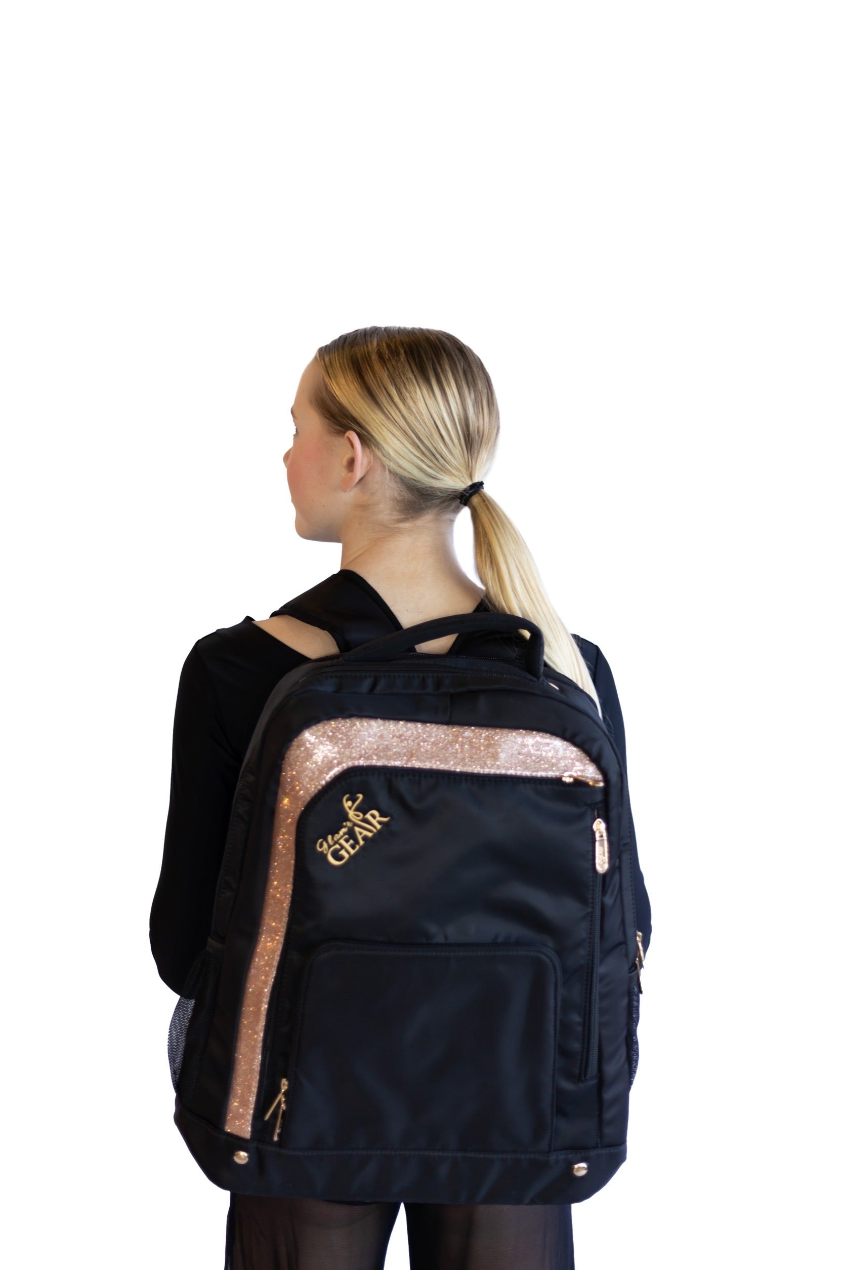 gear backpacks Glam’r Gear Backpack – The Everyday Dance Essential Glitter Black with Fannie Pack