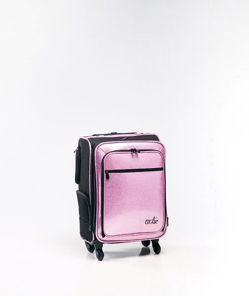 Rolling dance bag with garment rack on sale